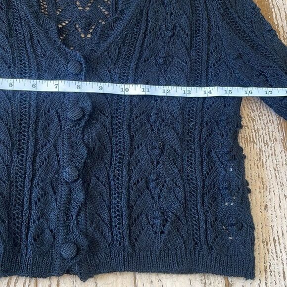ZARA Black Knit Cardigan Top Jacket size S - Picture 14 of 14